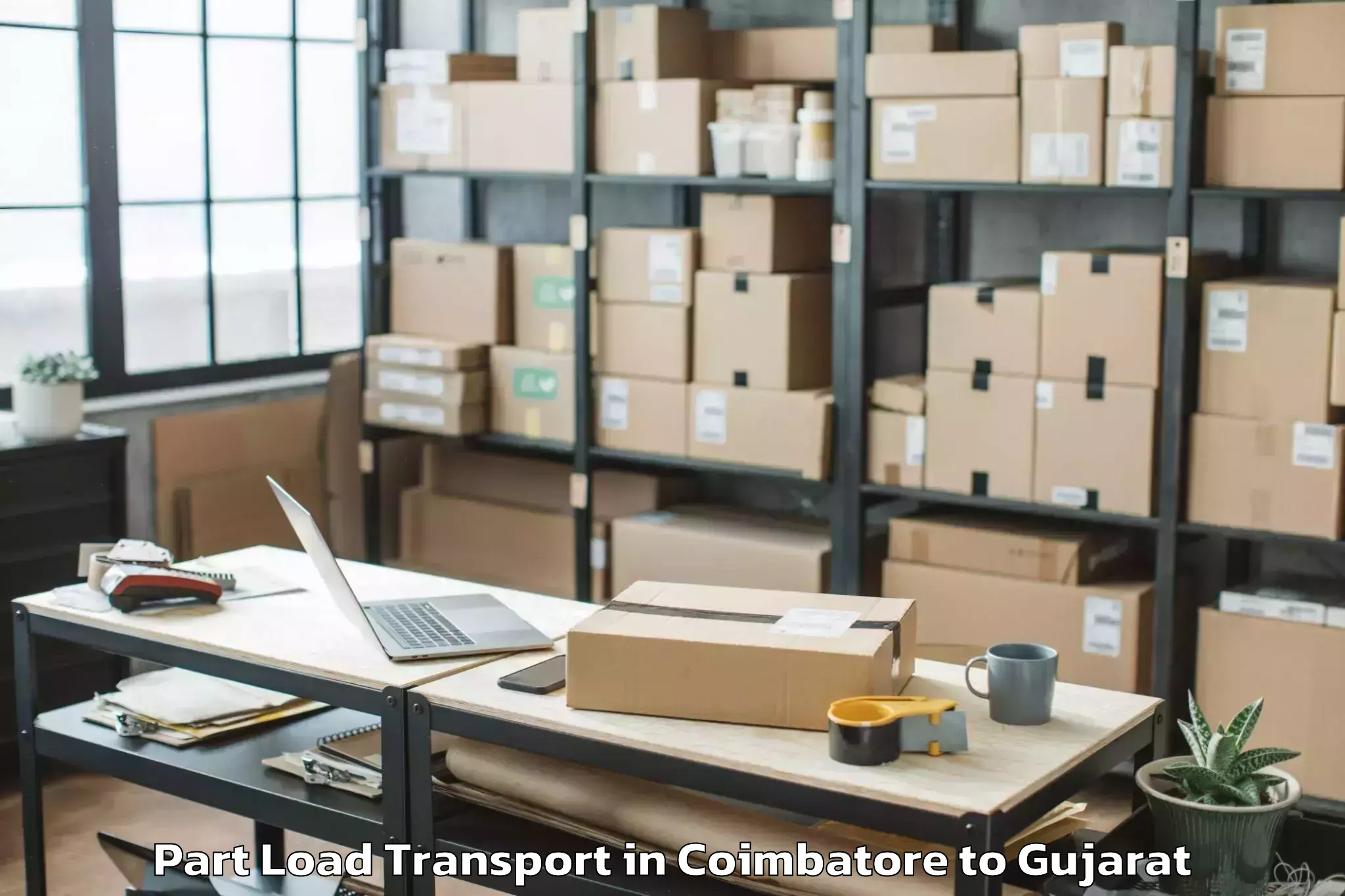 Comprehensive Coimbatore to Siddhpur Part Load Transport